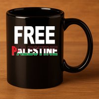 Free Palestine Flag Palestine 11oz C Handle Ceramic Mug