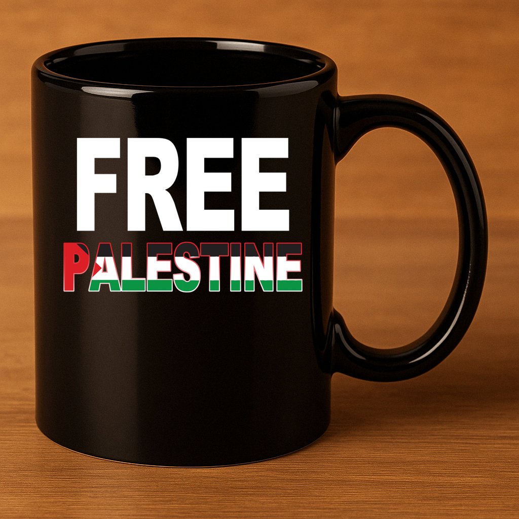 Free Palestine Flag Palestine 11oz C Handle Ceramic Mug
