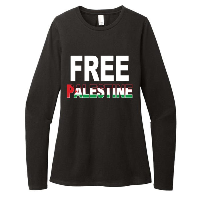 Free Palestine Flag Palestine Womens CVC Long Sleeve Shirt