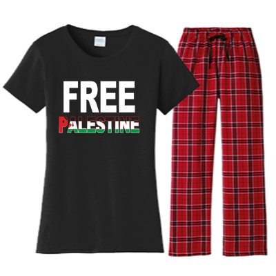 Free Palestine Flag Palestine Women's Flannel Pajama Set