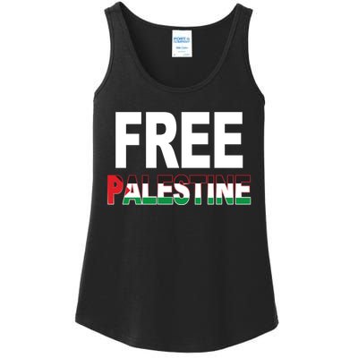 Free Palestine Flag Palestine Ladies Essential Tank