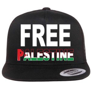 Free Palestine Flag Palestine Flat Bill Trucker Hat