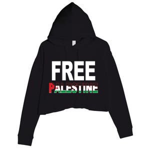 Free Palestine Flag Palestine Crop Fleece Hoodie