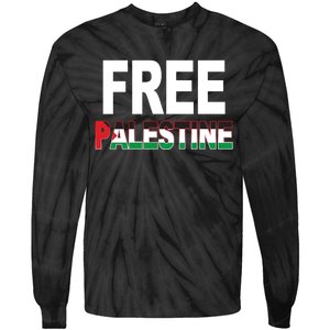 Free Palestine Flag Palestine Tie-Dye Long Sleeve Shirt