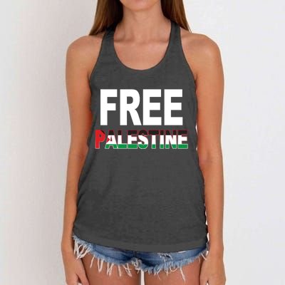 Free Palestine Flag Palestine Women's Knotted Racerback Tank