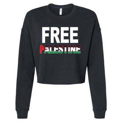 Free Palestine Flag Palestine Cropped Pullover Crew