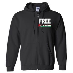 Free Palestine Flag Palestine Full Zip Hoodie