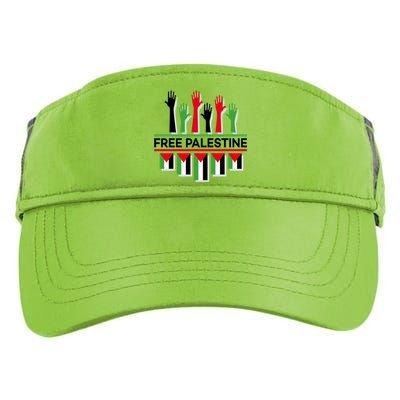 Free Palestine Hands United Adult Drive Performance Visor