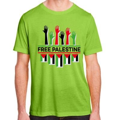 Free Palestine Hands United Adult ChromaSoft Performance T-Shirt