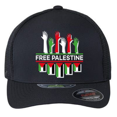 Free Palestine Hands United Flexfit Unipanel Trucker Cap