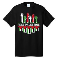 Free Palestine Hands United Tall T-Shirt