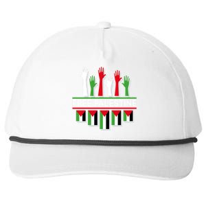 Free Palestine Hands United Snapback Five-Panel Rope Hat