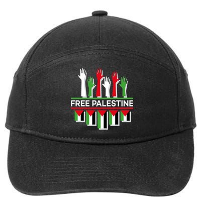 Free Palestine Hands United 7-Panel Snapback Hat