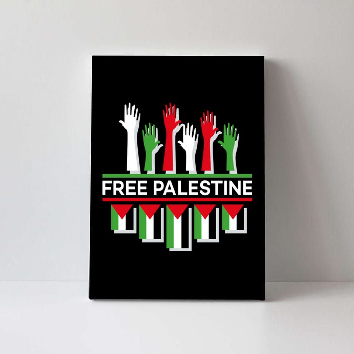 Free Palestine Hands United Canvas