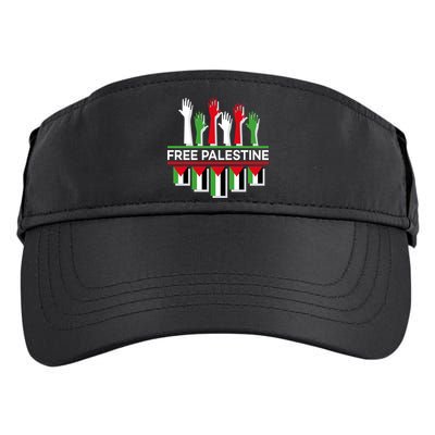 Free Palestine Hands United Adult Drive Performance Visor