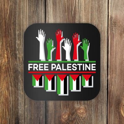 Free Palestine Hands United Coaster