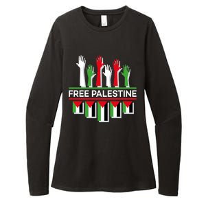 Free Palestine Hands United Womens CVC Long Sleeve Shirt