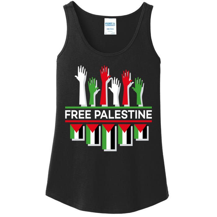 Free Palestine Hands United Ladies Essential Tank