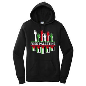 Free Palestine Hands United Women's Pullover Hoodie