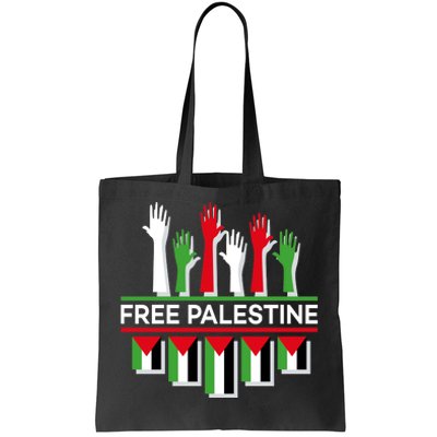 Free Palestine Hands United Tote Bag