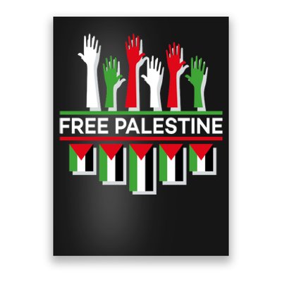 Free Palestine Hands United Poster