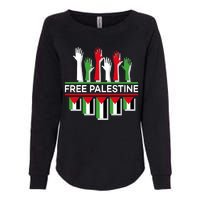 Free Palestine Hands United Womens California Wash Sweatshirt