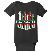 Free Palestine Hands United Baby Bodysuit