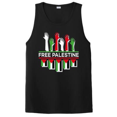 Free Palestine Hands United PosiCharge Competitor Tank