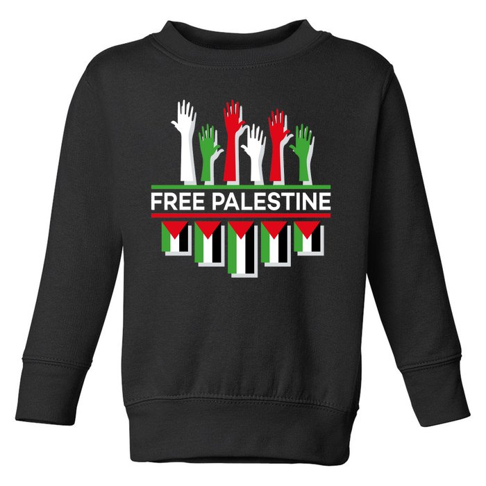 Free Palestine Hands United Toddler Sweatshirt