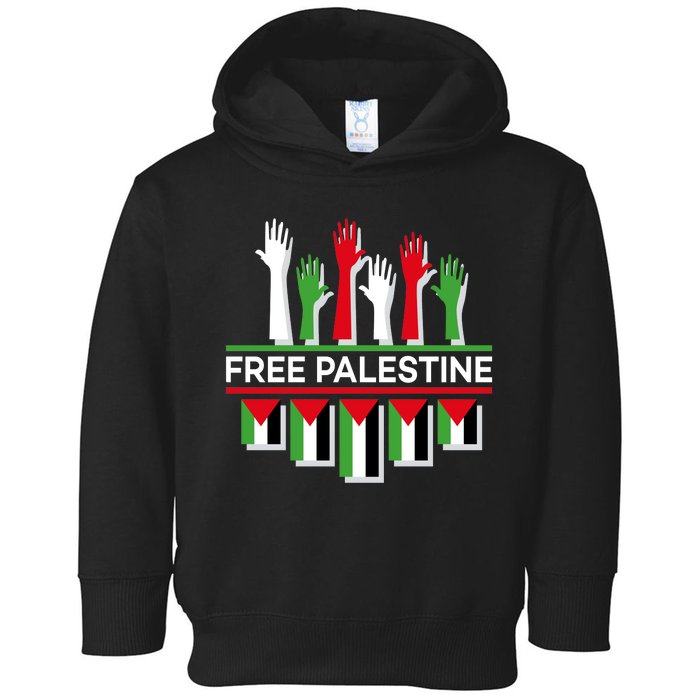 Free Palestine Hands United Toddler Hoodie