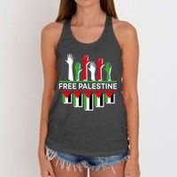 Free Palestine Hands United Women's Knotted Racerback Tank