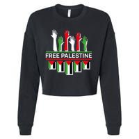 Free Palestine Hands United Cropped Pullover Crew