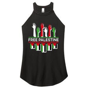 Free Palestine Hands United Women's Perfect Tri Rocker Tank