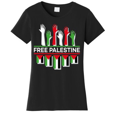 Free Palestine Hands United Women's T-Shirt