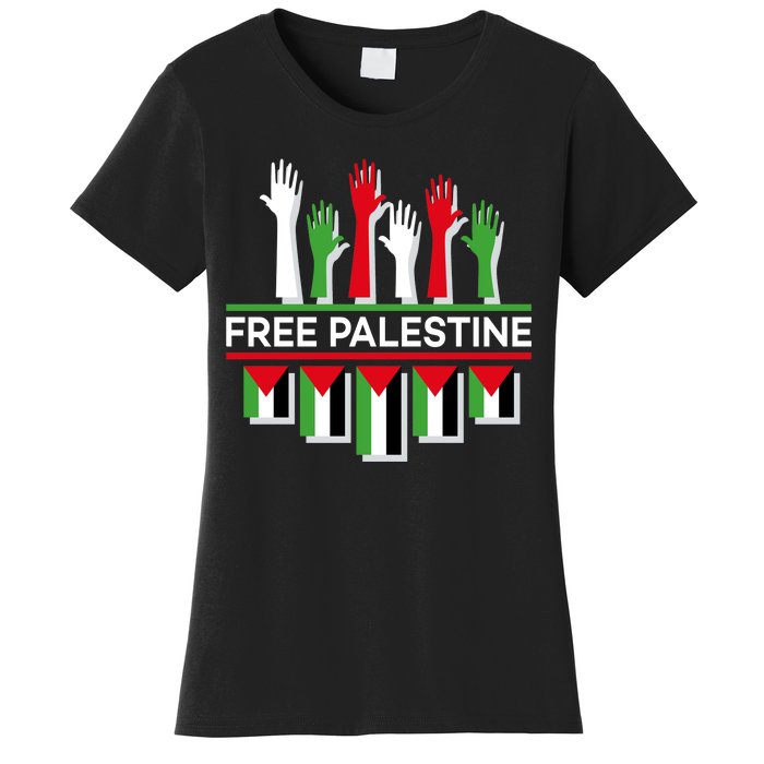 Free Palestine Hands United Women's T-Shirt