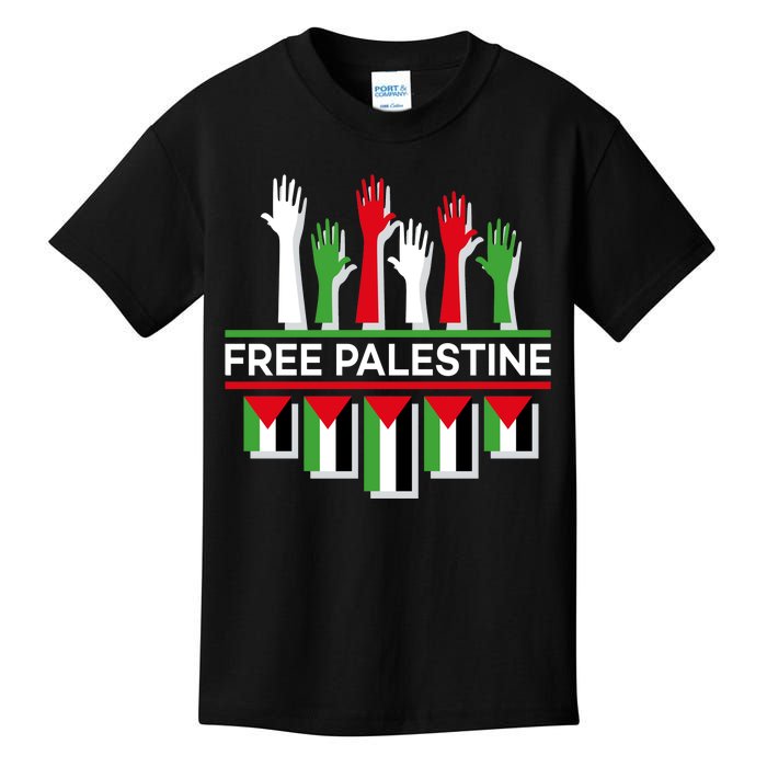 Free Palestine Hands United Kids T-Shirt