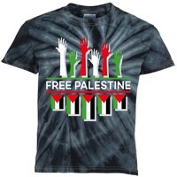 Free Palestine Hands United Kids Tie-Dye T-Shirt