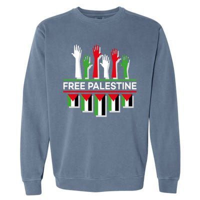 Free Palestine Hands United Garment-Dyed Sweatshirt