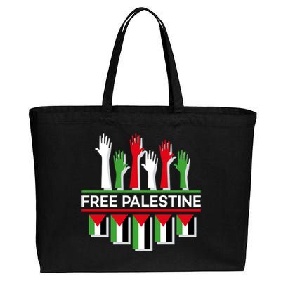 Free Palestine Hands United Cotton Canvas Jumbo Tote