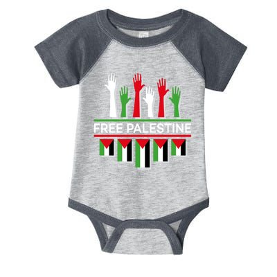 Free Palestine Hands United Infant Baby Jersey Bodysuit