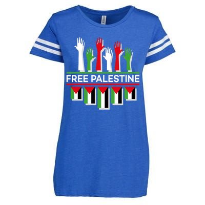 Free Palestine Hands United Enza Ladies Jersey Football T-Shirt