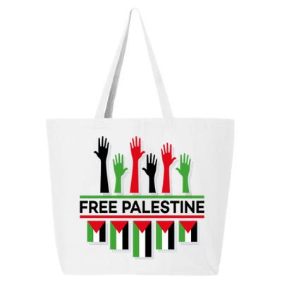 Free Palestine Hands United 25L Jumbo Tote