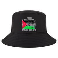 Free Palestine Pray For Gaza Palestinian Flag Cool Comfort Performance Bucket Hat