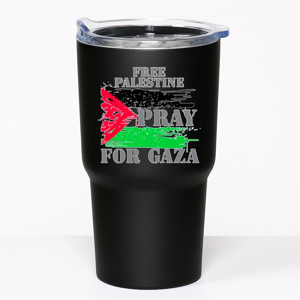 Free Palestine Pray For Gaza Palestinian Flag Tumbler