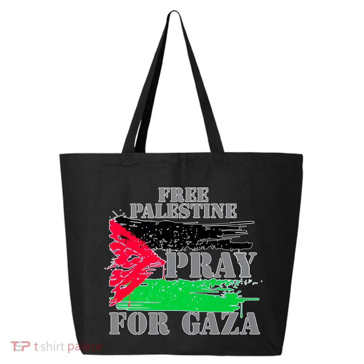 Free Palestine Pray For Gaza Palestinian Flag 25L Jumbo Tote