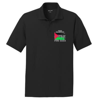 Free Palestine Pray For Gaza Palestinian Flag PosiCharge RacerMesh Polo