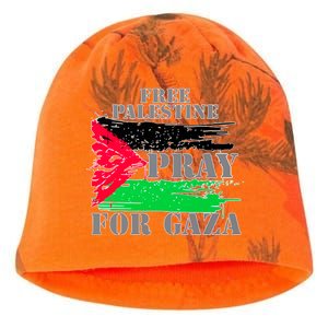 Free Palestine Pray For Gaza Palestinian Flag Kati - Camo Knit Beanie