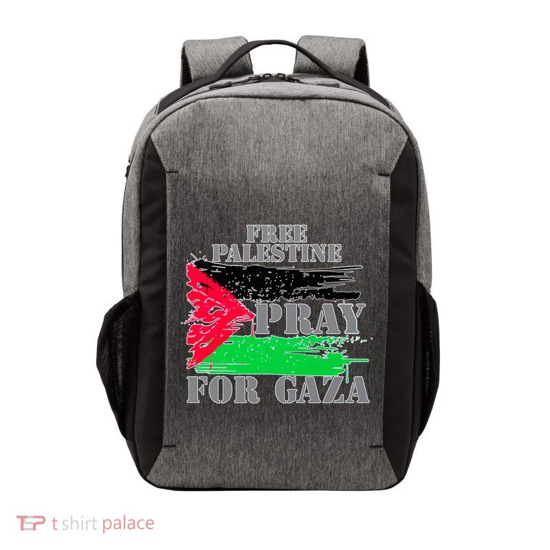 Free Palestine Pray For Gaza Palestinian Flag Vector Backpack