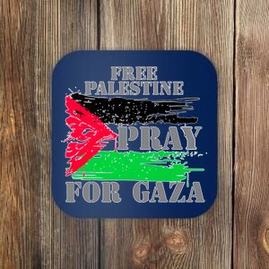 Free Palestine Pray For Gaza Palestinian Flag Coaster