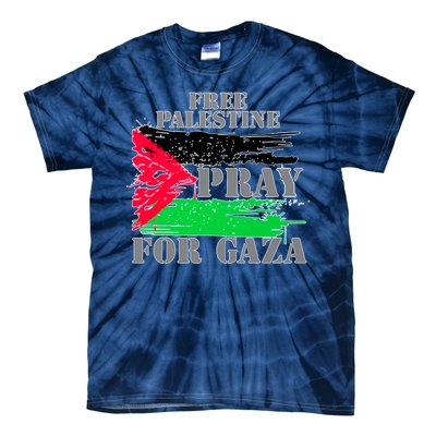 Free Palestine Pray For Gaza Palestinian Flag Tie-Dye T-Shirt